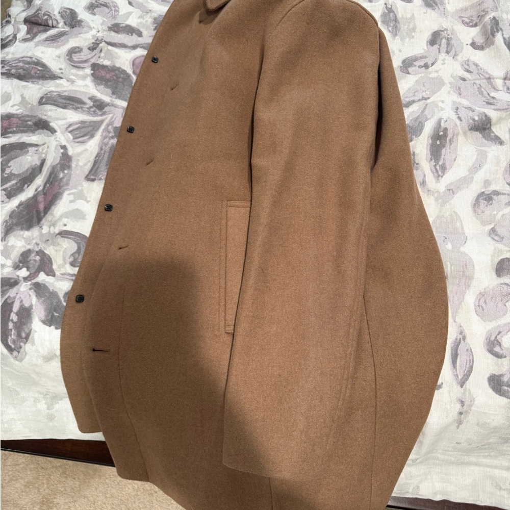 Jack and Jones Men's Tan Pea Coat size large